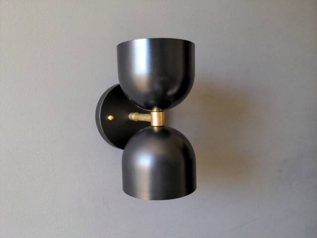 Modern Bowtie Wall Sconce Twin Shade Kitchen Light Bedroom Bathroom Hallway Ul - image 1