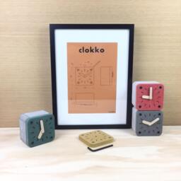 Wood & Concrete Desk Clock, Concrete Desk Organization, Industrial Style Nordic Kids Room Decoration Hygge - thumbnail 3