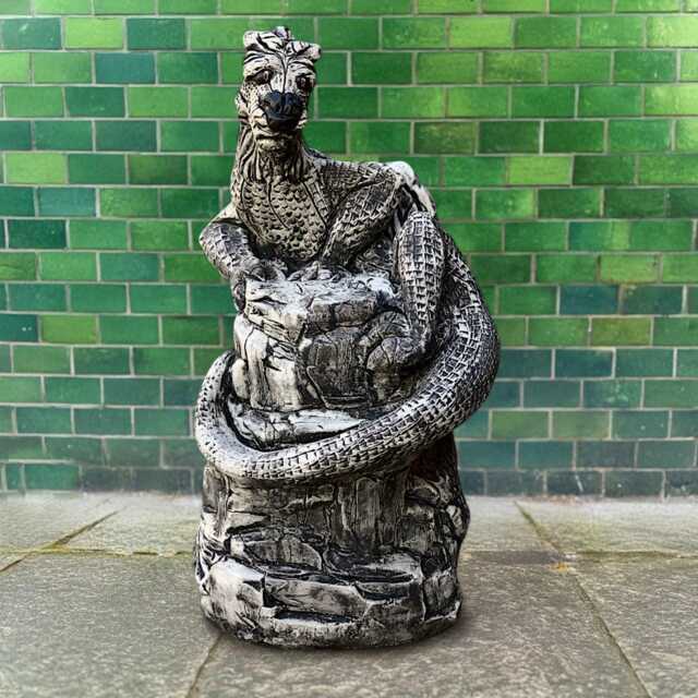 Large Dragon Sculpture Concrete Statue Cement Animal Decoration Outdoor Monster Ornament Handmade Dragon Lover Gift Yard Art - image 1