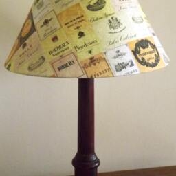Vintage Wine Label Lampshade Handmade Decoupage Drum Shade - thumbnail 3