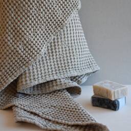 Linen Bath Towel - Large Sauna Waffel Gift - Home & Living Favor - thumbnail 2