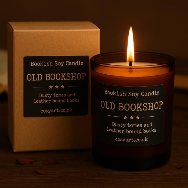 Old Bookshop Scented Soy Candle - 200Ml - Book Lover Gift 40H Burn Time Handmade in London - image 1