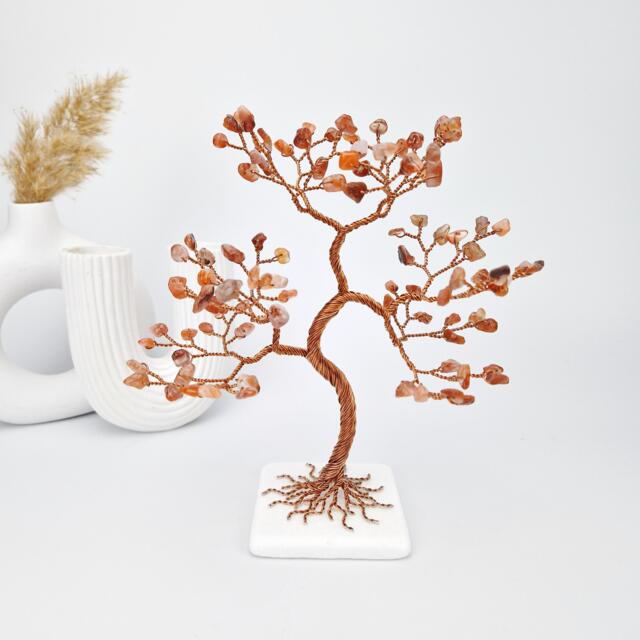 Carnelian Stone Tree, 17Th Anniversary Gift, Birthday Gift - image 1