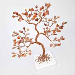 Carnelian Stone Tree, 17Th Anniversary Gift, Birthday Gift - thumbnail 3