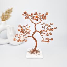 Carnelian Stone Tree, 17Th Anniversary Gift, Birthday Gift