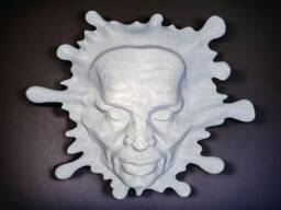 Melting Face Sculpture, Surreal Wall Art, Modern Home Decor - thumbnail 1