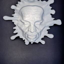 Melting Face Sculpture, Surreal Wall Art, Modern Home Decor - thumbnail 3
