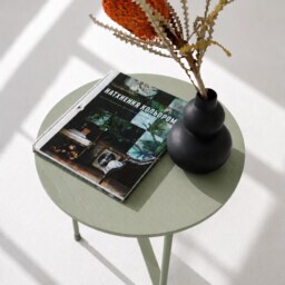 Small Round Coffee Table, Minimalistic End Colorful Accent Side Modern Bedside Table - thumbnail 3