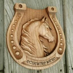 Custom Carved Wood Horse Wall Art, Rustic Equestrian Decor - thumbnail 3
