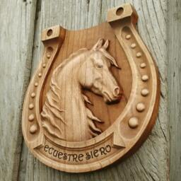 Custom Carved Wood Horse Wall Art, Rustic Equestrian Decor - thumbnail 2