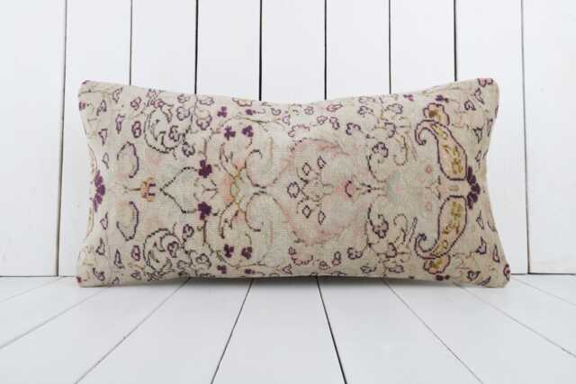 Vintage Kilim Lumbar Pillow Cover, 12x24 Inch Turkish Anatolian Home Decor - image 1