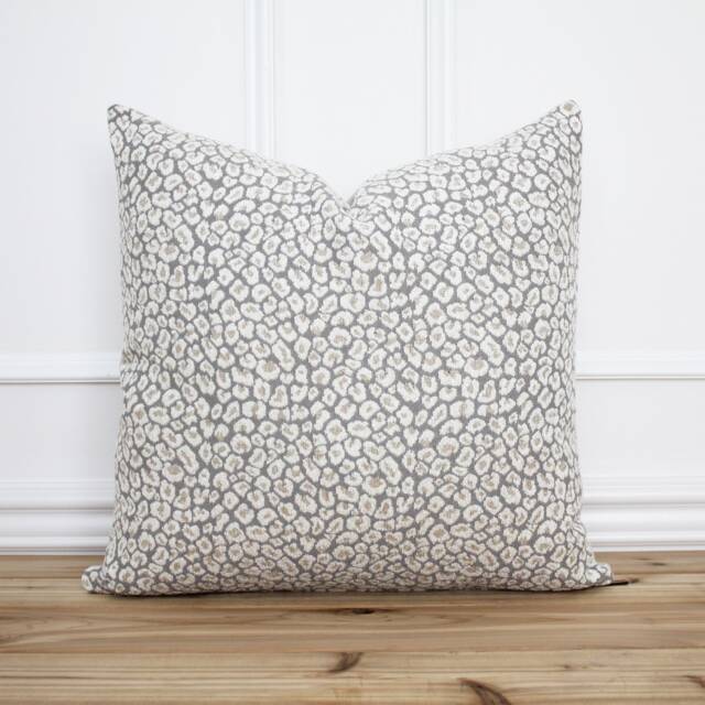Leopard Pillow Cover Animal Print 20 X Textured Designer Decorative Lumbar - Remy - image 1