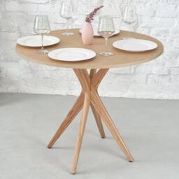 Wooden Round Dining Table 90cm Jubi - thumbnail 3