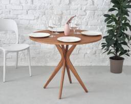 Wooden Round Dining Table 90cm Jubi - thumbnail 1