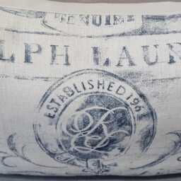 Ralph Lauren Gunnison Hopsack Porcelaine Fabric Cushion Cover 40x65 cm - thumbnail 2