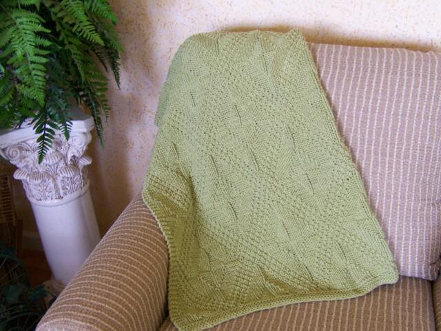 Knitting Pattern - 3 Sizes Of Really Reversible Baby Blanket, Afghan, Or Bath Mat Rug - image 1