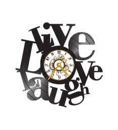 Free Shippinglive, Love, Laugh Vinyl Record Clock - thumbnail 1