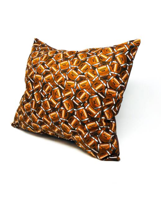 Hand Crafted Football Throw Pillow - Sports Fan Decor - image 1