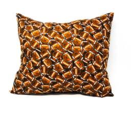 Hand Crafted Football Throw Pillow - Sports Fan Decor - thumbnail 3