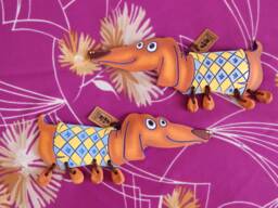 Ceramic Wall Royal Dachshund. Funny Dog. Wall Art. Dog Hanging. Hand Made Ceramics. Hanging Decor