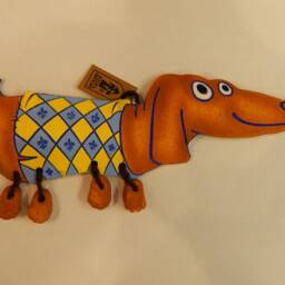 Ceramic Wall Royal Dachshund. Funny Dog. Wall Art. Dog Hanging. Hand Made Ceramics. Hanging Decor - thumbnail 3