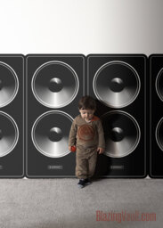 Large Stereo Speakers Wall Decal Dance Party Dj Audio Band Amps Rock Jazz Hip Hop Blues Punk Rap Country R&b Classical Music By Blazingvault - thumbnail 1