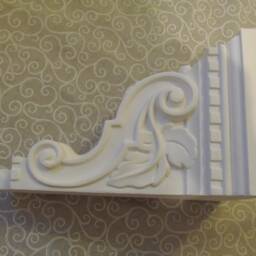 A Pair Of Large Traditional Victorian Design Plaster Corbels From A Original , 27 1/2cm High 15cm Wide 16cm Deep - thumbnail 2