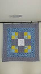 Blue & Yellow Flowers Embroidered Throw Quilt