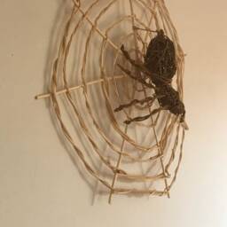 Willow Spider, Web Sculptures, Bugs, Halloween Decorations, Eco Friendly, Wall Hanging, 9Th Anniversary, Autumn Father's Day - thumbnail 3
