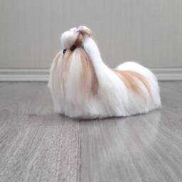 Example. Shih Tzu Dog Figurine Miniature Felted Realistic Sculpture Handmade Ooak Made To Order - thumbnail 4