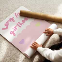 Girls Bedroom Wall Art Set, Retro Happy Face Prints in Pastel Colours, Nursery Decor - thumbnail 3