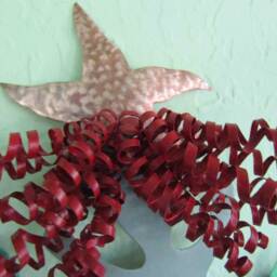 Whimsical Mermaid Sea Serpent Metal Wall Art Beach House Decor - 15 X 22 - thumbnail 2
