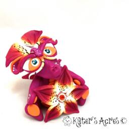 "Polymer Clay Flower Dragon " - thumbnail 2