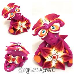 "Polymer Clay Flower Dragon " - thumbnail 3