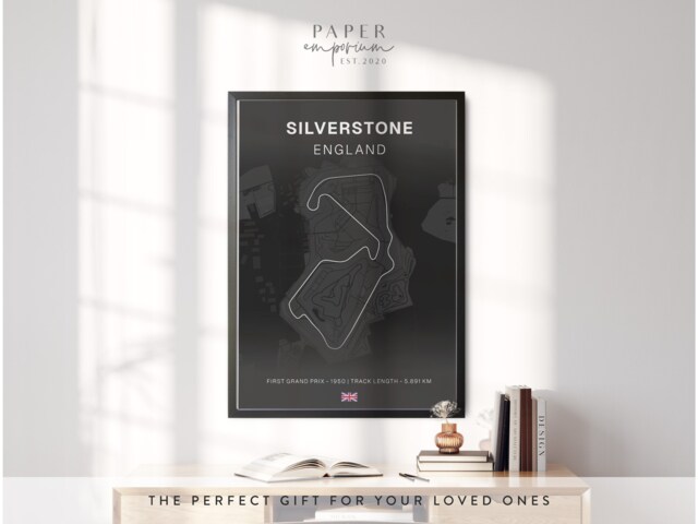 Silverstone Grand Prix Track Art Print Formula Motorsport Poster - image 1