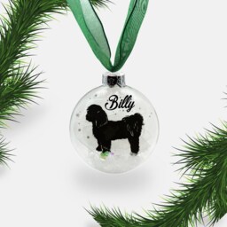 Shih Tzu Dog Personalised Ornament - Custom Glass Christmas Bauble