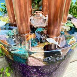 Big Legit Large Loaded Crystal Orgone Cloud Buster Base - Energy Harmonizer - thumbnail 3