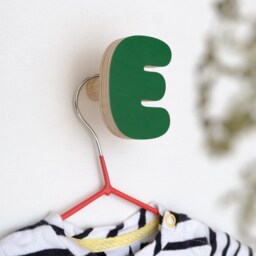 Alphabet Wooden Letters Clothing Hooks For Wall Abc Kids Hooks, Function Room Hook, Personalise Wood Hook With Name Initial - thumbnail 1