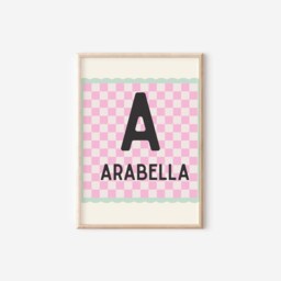 Good Vibes Girls Bubble Tea Reto Personalised Name Print Set For A Childrens Bedroom - thumbnail 3