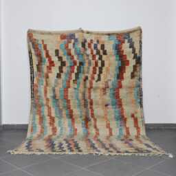 Handmade Abstract Berber Wool Rug Artisanal Moroccan Carpet - 9, 5x6, 8 Ft - thumbnail 1