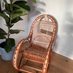 Rocking Chair, Wicker Rocking Chair For Kids, Rattan Cane, Children's Rocker - thumbnail 2