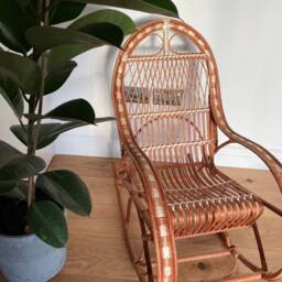 Rocking Chair, Wicker Rocking Chair For Kids, Rattan Cane, Children's Rocker - thumbnail 3
