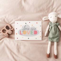 You Are Loved Print, Girls Nursery Pastel Prints, Bedroom Decor, Playroom Wall Art, Art - thumbnail 3