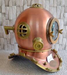 18 Inch Divers Helmet Scuba Diving Figurines - thumbnail 1