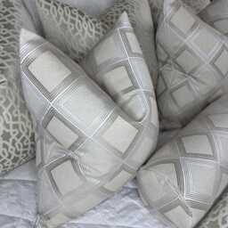 Champagne Geometric Cushion Cover Sofa Bed, Scatter Pillow For Livingroom - Bedroom, Throw Cover, Power - thumbnail 4