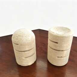 Natural Travertine Lamp, Led Ambient Light, Stone Bedside Aroma Candle Holder - thumbnail 4