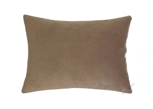 Tan Velvet Suede Decorative Throw Pillow Cover/Case Cushion 12x16 - image 1