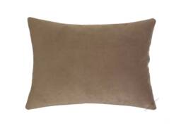 Tan Velvet Suede Decorative Throw Pillow Cover/Case Cushion 12x16 - thumbnail 1