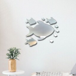 Shoal Of Fish Acrylic Mirror Wall Art - Many Size Options, Plain Or Personalised Engraving - thumbnail 2