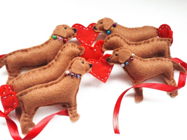 Fox Red Labrador Garland Gift For Lover Christmas Decor Lab - image 1